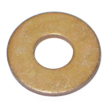 Midwest Fastener Flat Washer, For Screw Size 9/16" , Steel Zinc Yellow Finish, 4 PK 74746